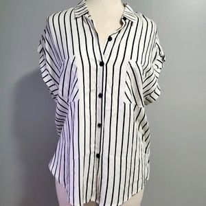 NWOT Stripped Button Down Top Sz Small